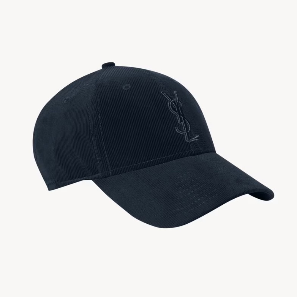 Saint Laurent YSL New Era Cap in Corduroy